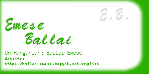 emese ballai business card